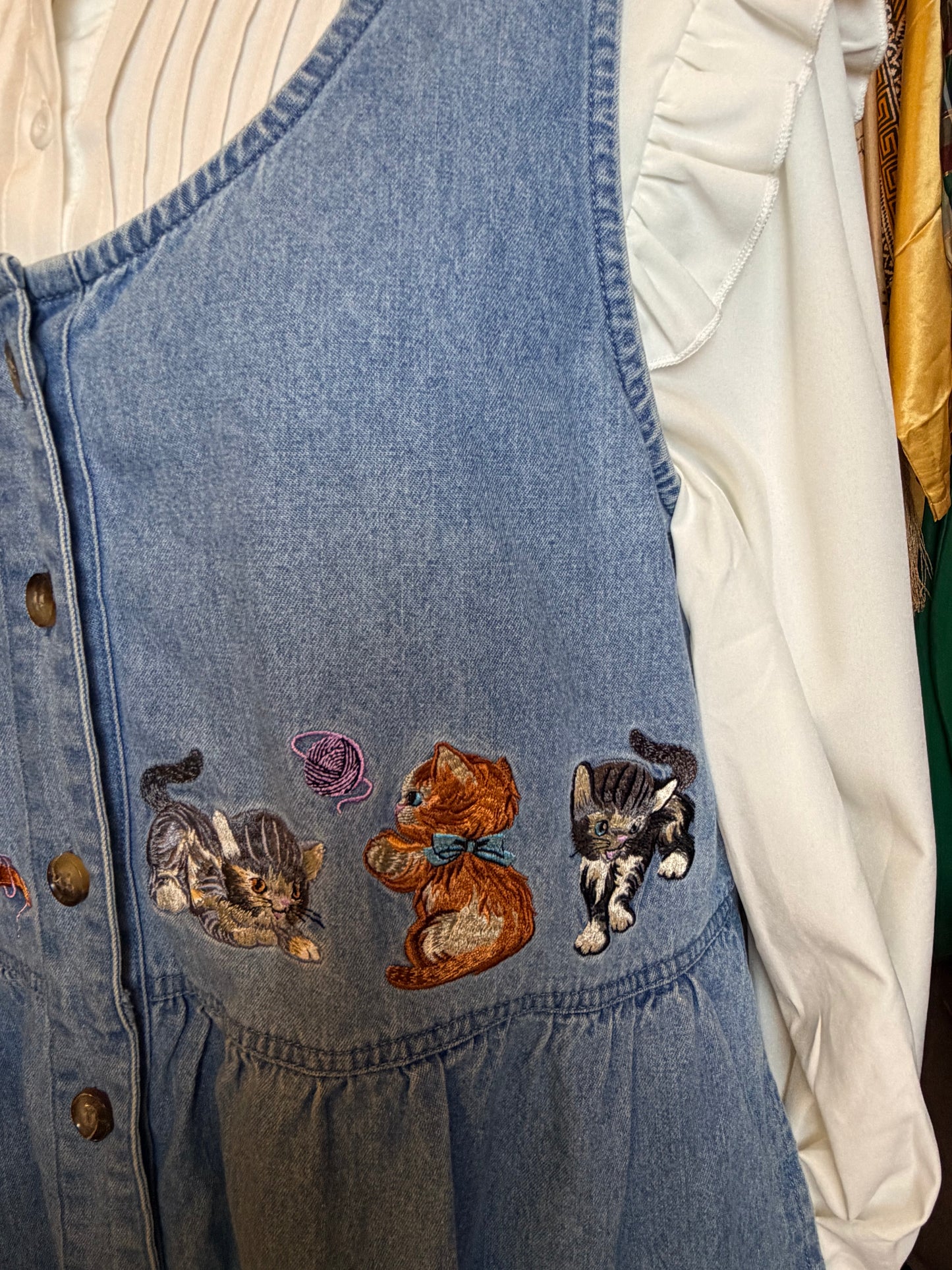 Denim pinafore dress