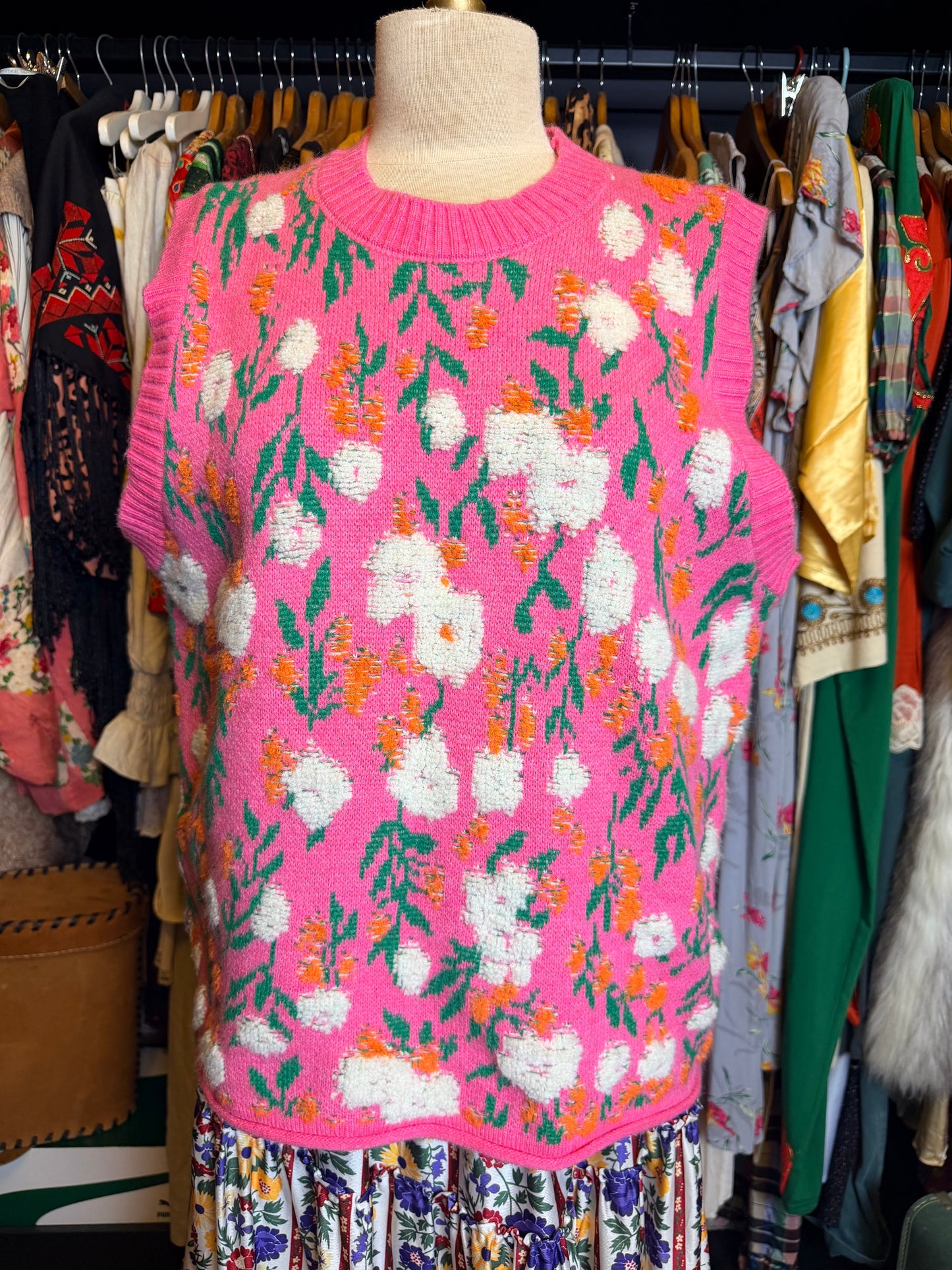 Pink Knit Vest