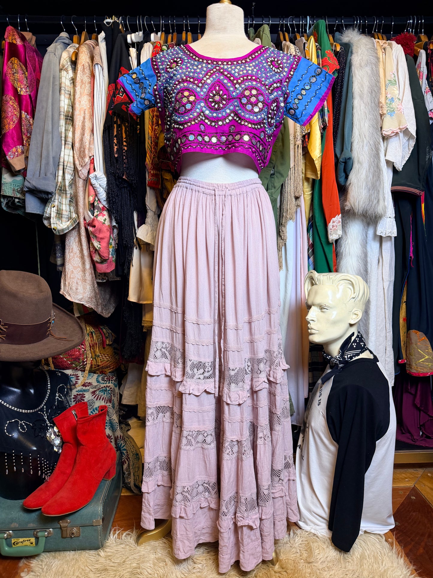 Tree of life maxi skirt