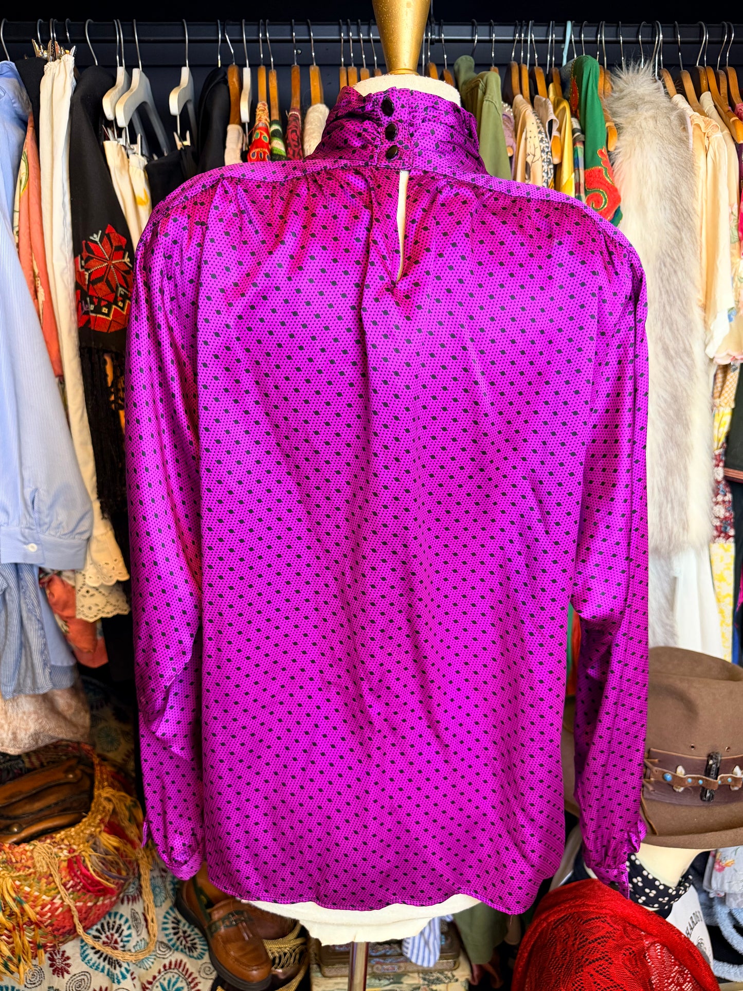 Magenta vintage blouse