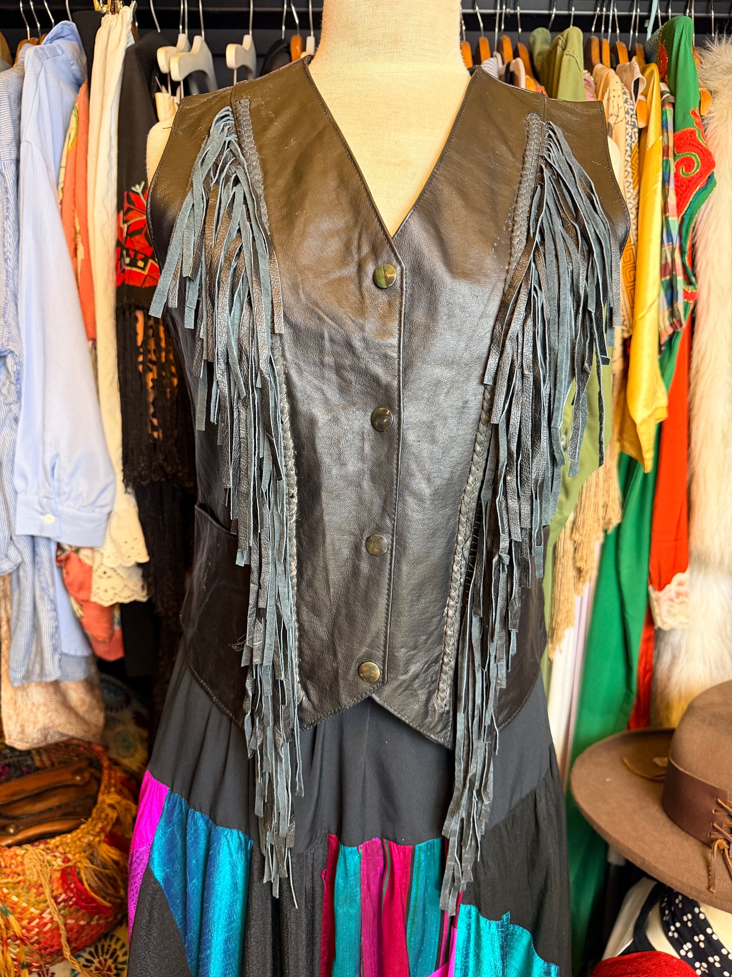 Vintage leather vest