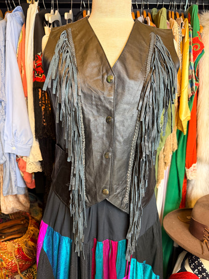 Vintage leather vest