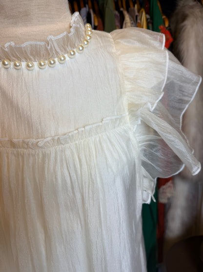 Ivory overlay dress
