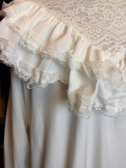 White frilly shirt