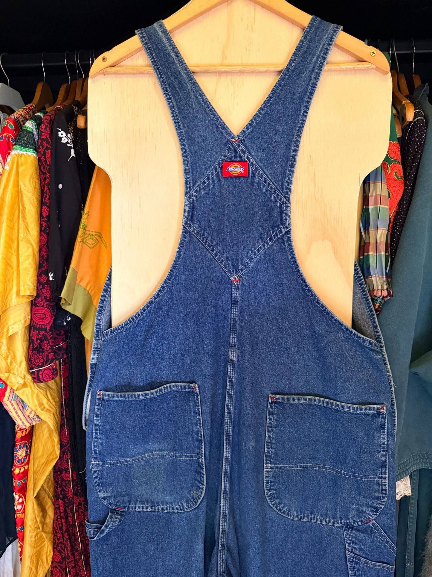 Retro Workwear Denim Overalls