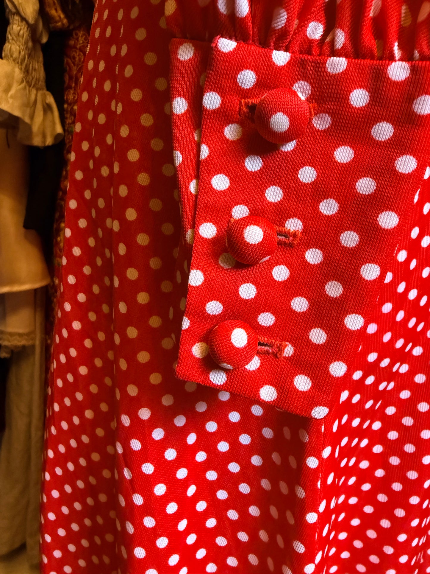70s polka dot dress