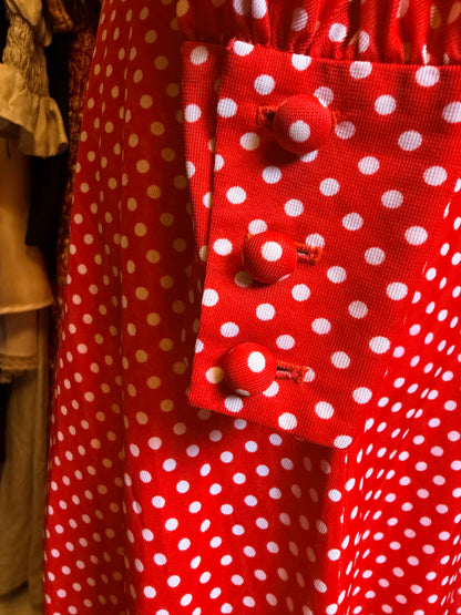 70s polka dot dress