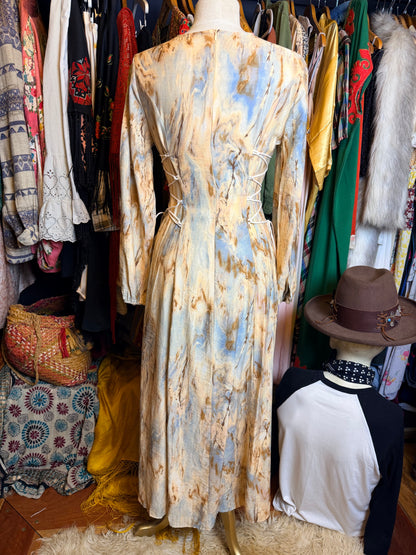 Lace up maxi dress
