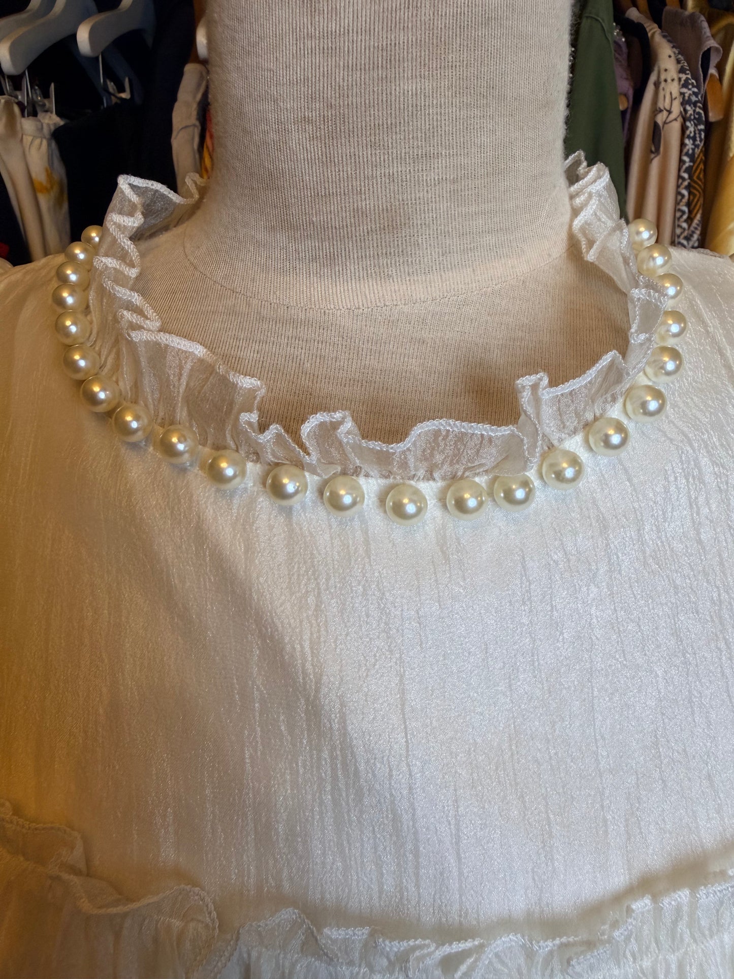 Ivory overlay dress