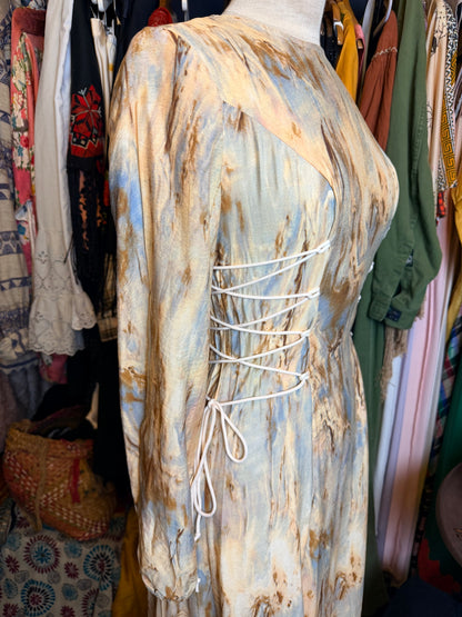 Lace up maxi dress