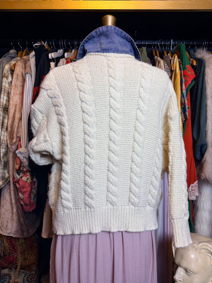 Denim and knit jacket