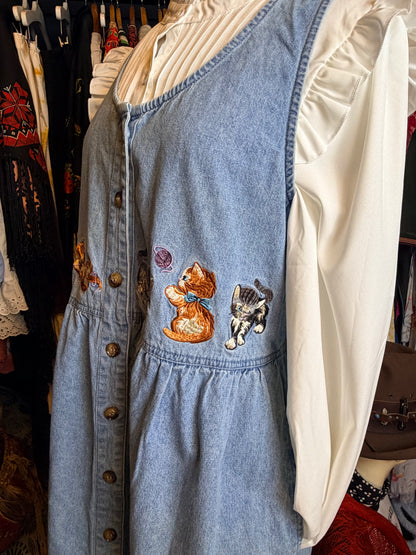 Denim pinafore dress