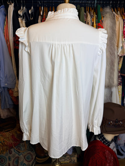 Frill neck blouse