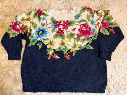 Floral Hand Knit Jumper