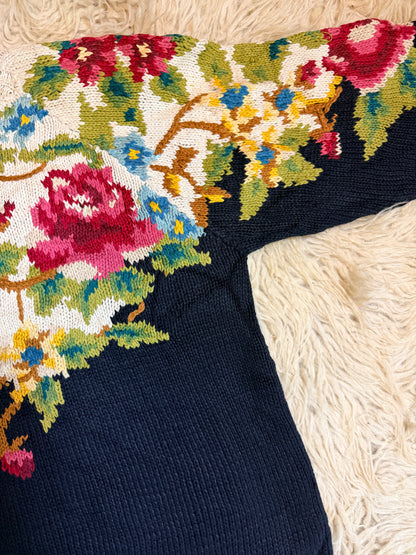 Floral Hand Knit Jumper