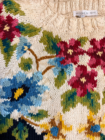 Floral Hand Knit Jumper