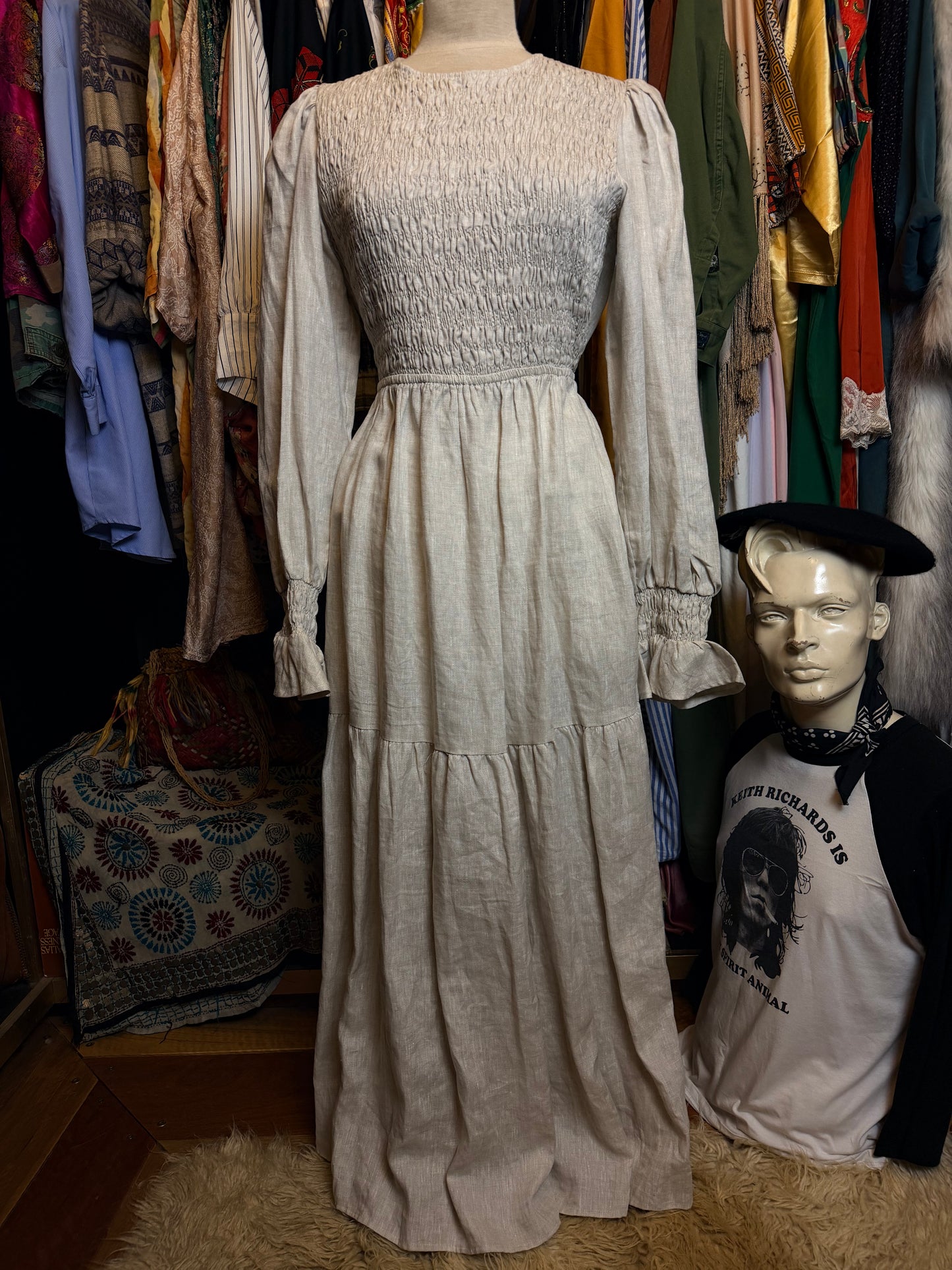 Linen maxi dress