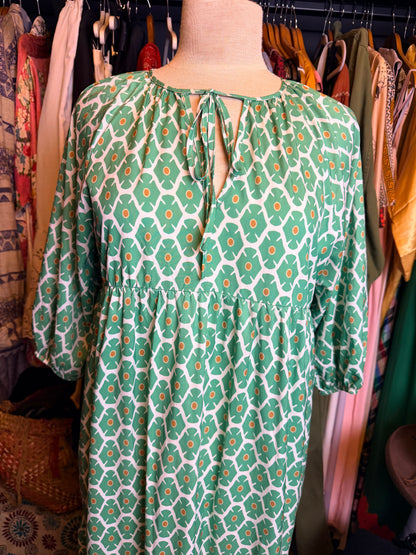Green maxi dress