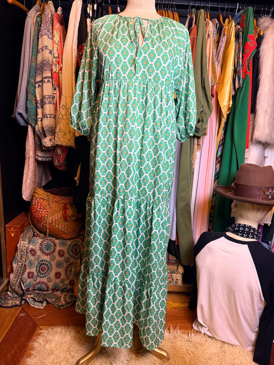 Green maxi dress