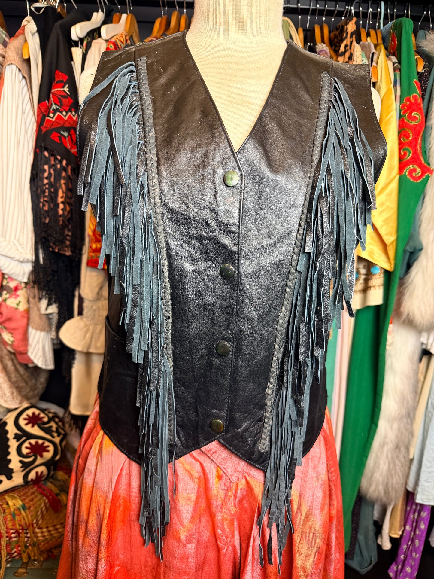Leather vest