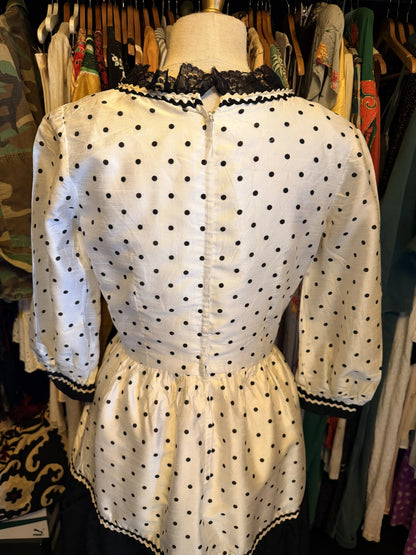 Midnight Polka Vintage Dress