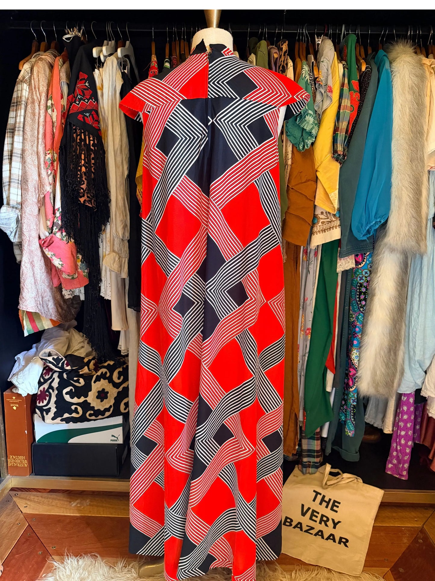 Red 70s dress