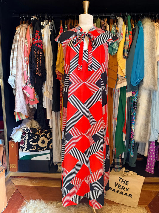 Red 70s dress