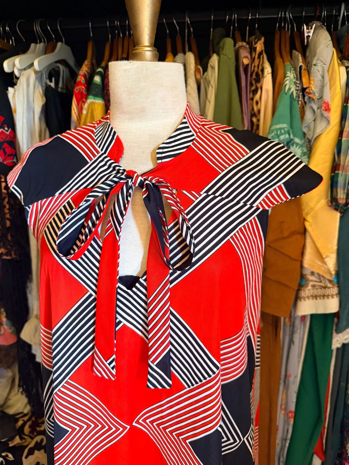 Red 70s dress